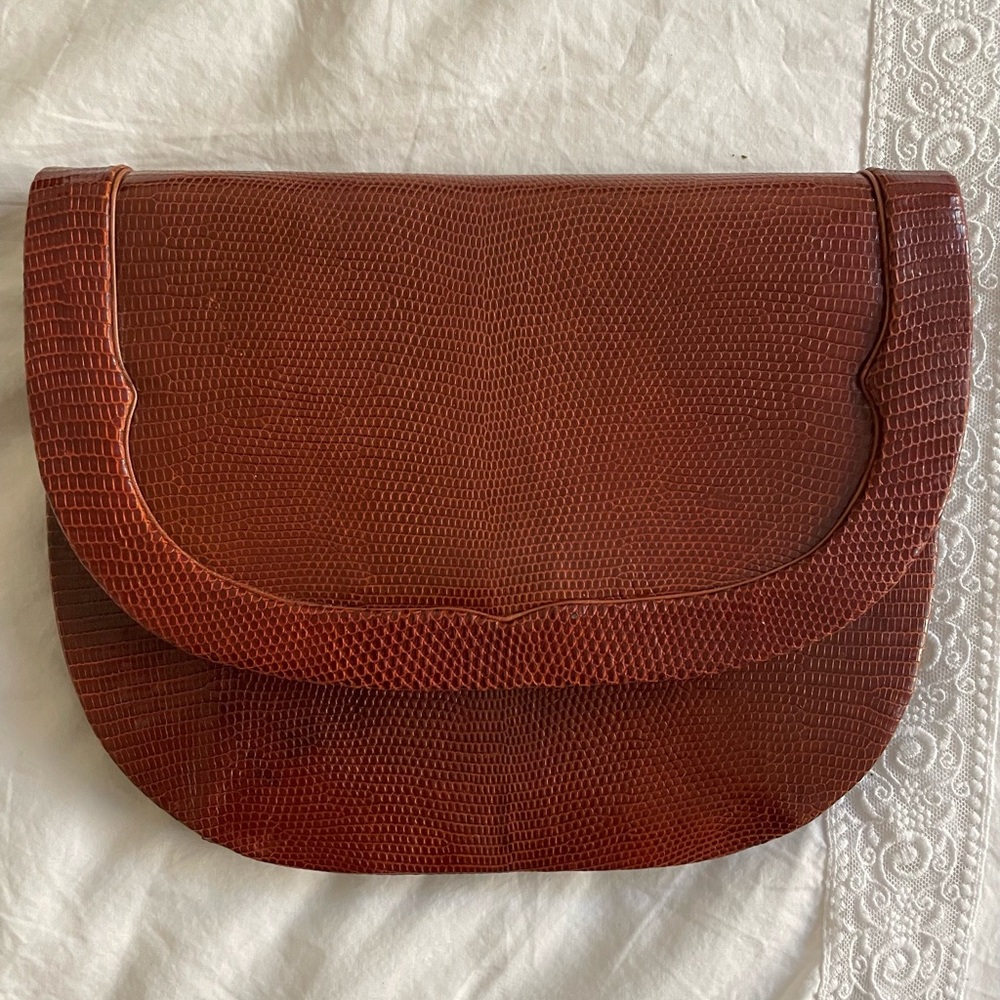 Elegant Brown Leather Clutch